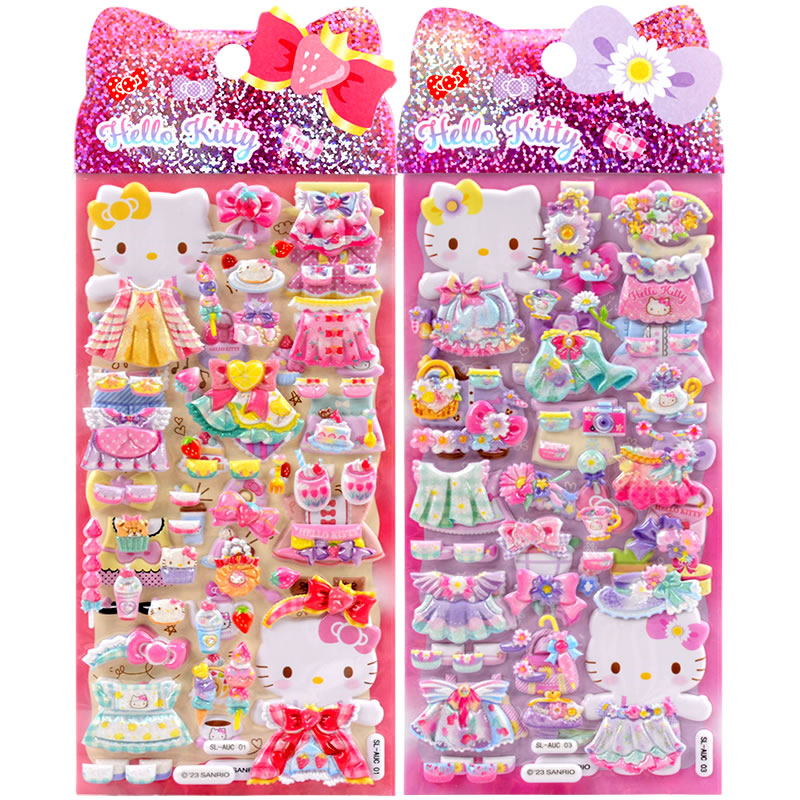三丽鸥哈喽hellokitty换装立体3d泡泡贴纸凯蒂猫儿童女孩玩具贴画 - 图2