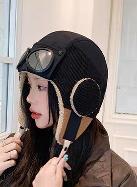 雷锋帽子女士冬季加绒加厚保暖护耳帽东北户外防风滑雪飞行帽男潮
