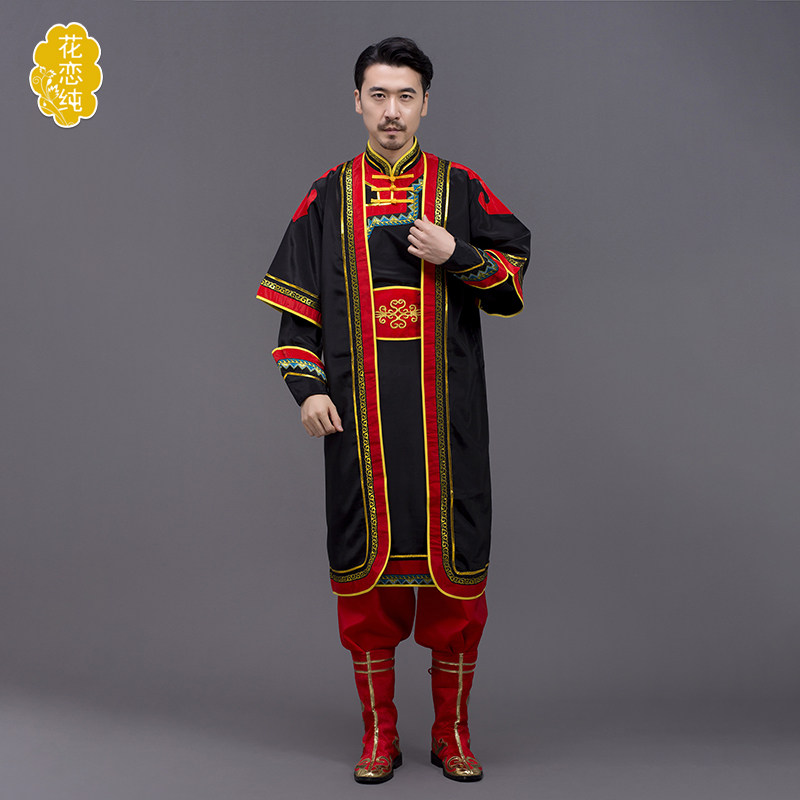 新疆维吾尔族男成人少数民族哈萨克 花恋纯民族服装