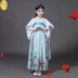 Trang phục trẻ em Hanfu Công chúa Tiên tiến Cải thiện Cô bé Phong cách Trung Quốc Quần áo Bé gái Trang phục cho bé Trang phục mùa thu - Trang phục