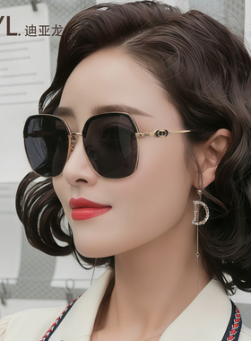 迪亚龙品牌墨镜女2026新款金属大框偏光防紫外线太阳眼镜遮阳开车