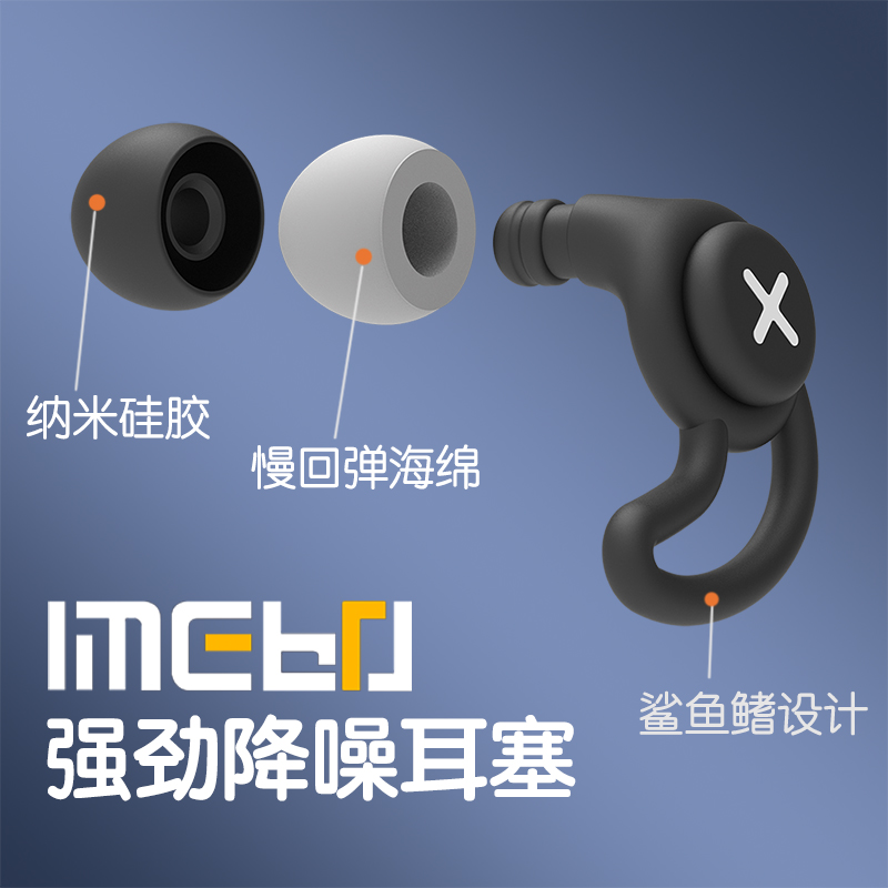 超级隔音耳塞防噪睡眠学习专用防吵降德国imebobo硅胶静音打呼噜 - 图2
