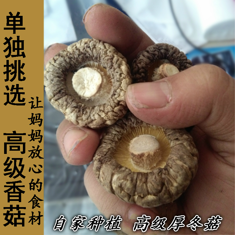 花菇香菇A级干货西峡精选农家自产无硫家用大片小珍珠金钱厚冬菇-图0