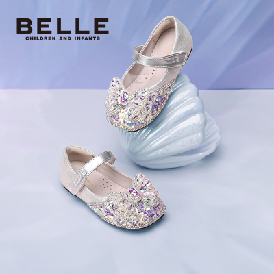 百丽童鞋女童水晶公主鞋