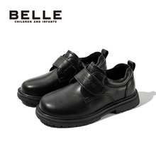 百丽童鞋男童黑色皮鞋英伦风秋冬新款