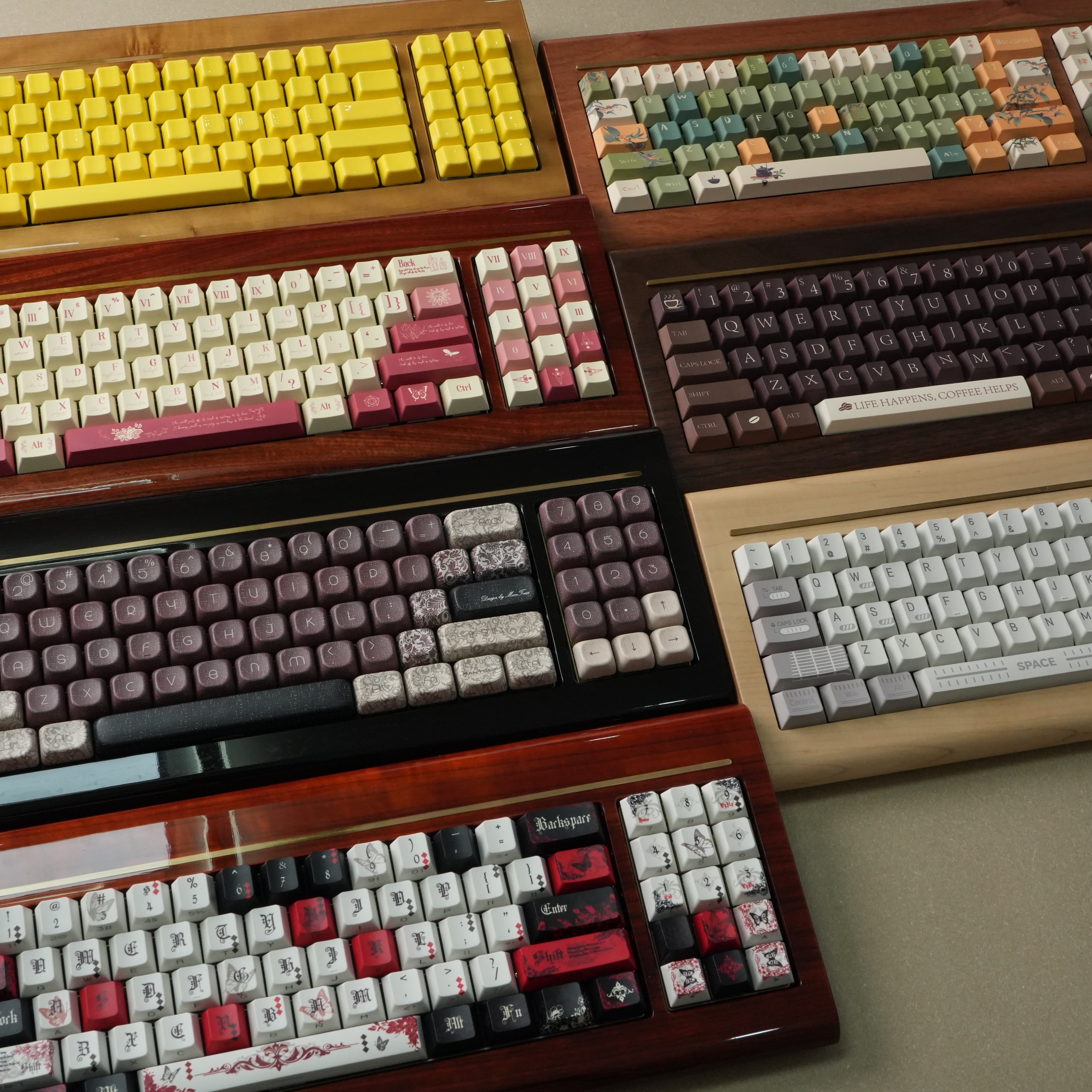 TBM70配列实木机械键盘北美黑胡桃木紫光檀钢琴烤漆原创个性复古,淘宝优惠券,粉丝福利购,淘宝优惠卷