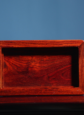 印度全独板三层古典点心餐盒摆件