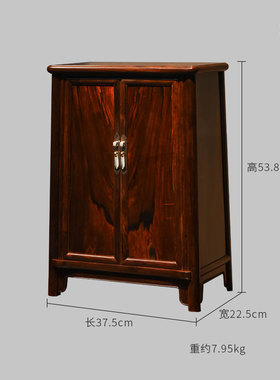 大红酸枝双开门圆角柜全实木储物柜客厅玄关面条柜小衣柜收纳柜