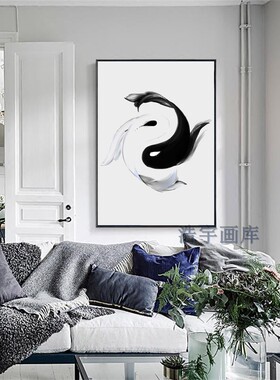 玄关过道竖版单幅抽象风装饰画