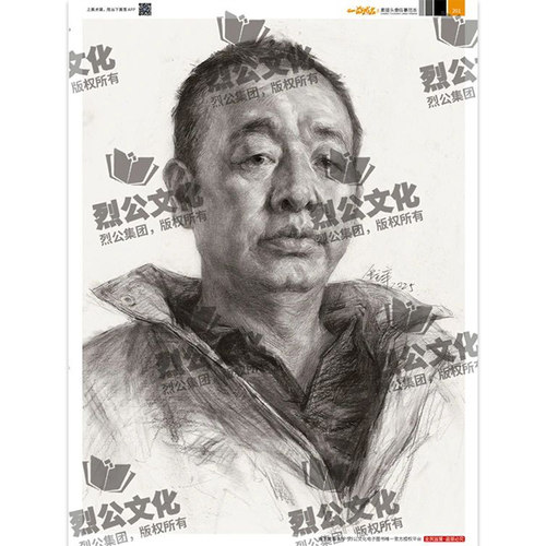 一战成名8素描头像临摹范本 2025烈公文化詹金锋头像基础团块起形铺色结构大关系完整稿头带手人物训练美术高考联考教材教程书籍 - 图3