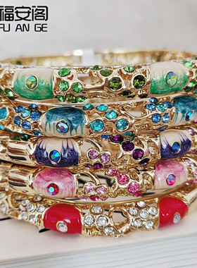 福安阁民族风情人节景泰蓝手镯