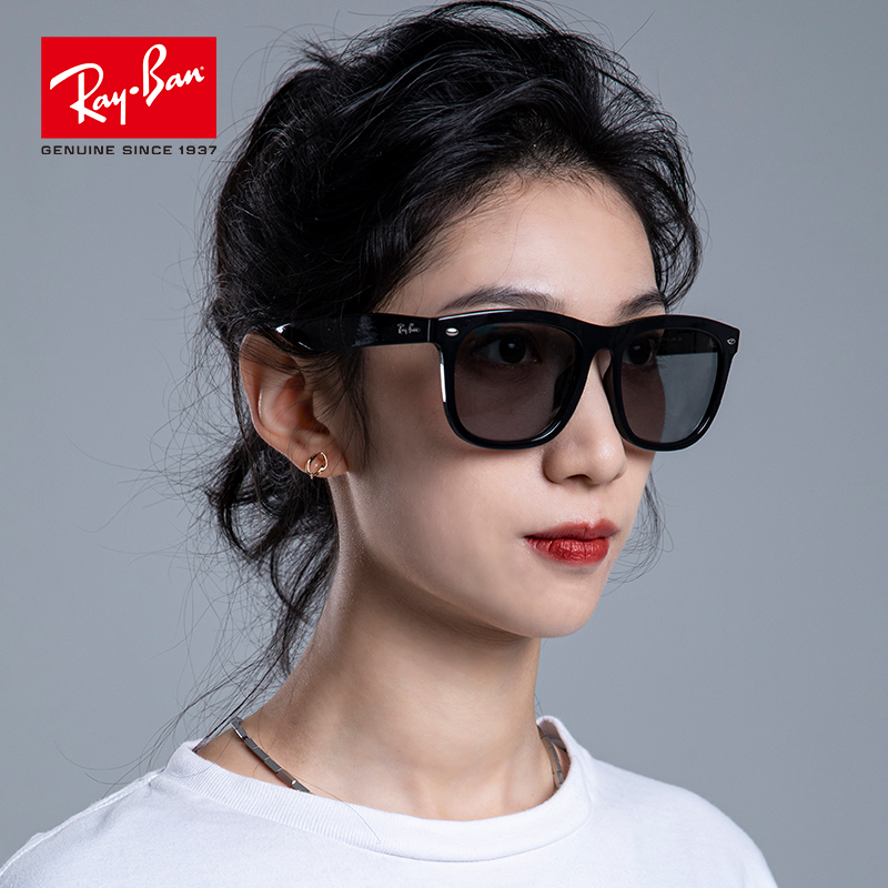 RayBan雷朋太阳镜男女同款方形大框时尚显脸小偏光墨镜0RB4260D - 图2