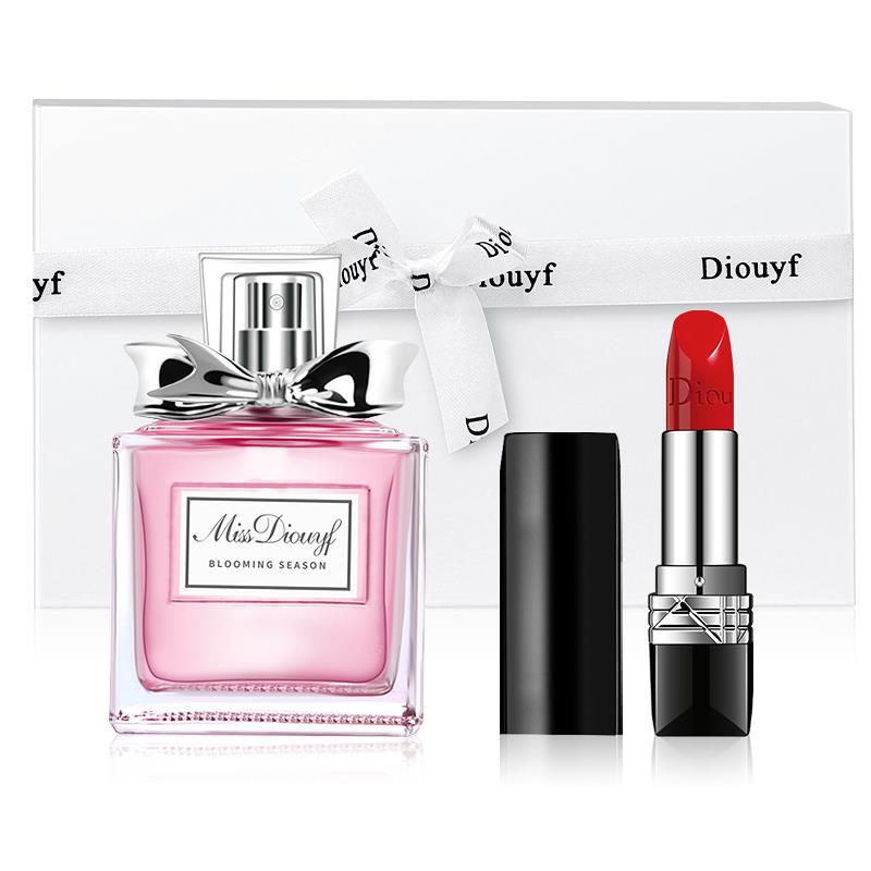 迪奥诗丹品牌1店正品迪奥诗丹花漾甜心女士持久淡香香水学生口红520生日礼盒装3
