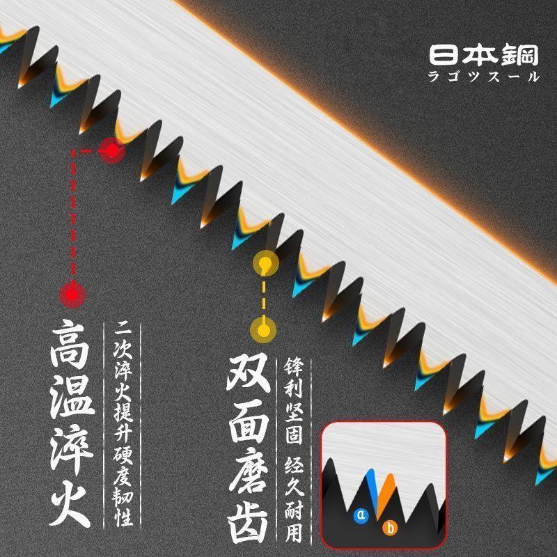 日本园林锯家用钢锯木工手锯园艺开孔石膏板线锯据木头多功能锯子-图2