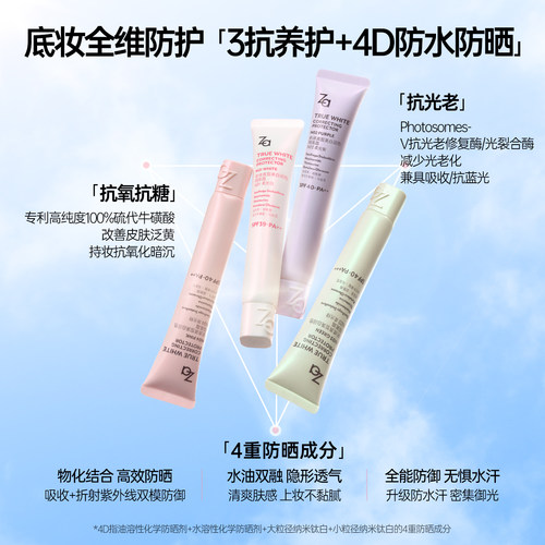 【隔离5g】Za姬芮美白防晒隔离霜素颜霜妆前乳修黄提亮28天真美白 - 图1