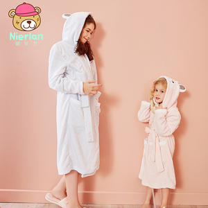 珊瑚绒亲子浴袍