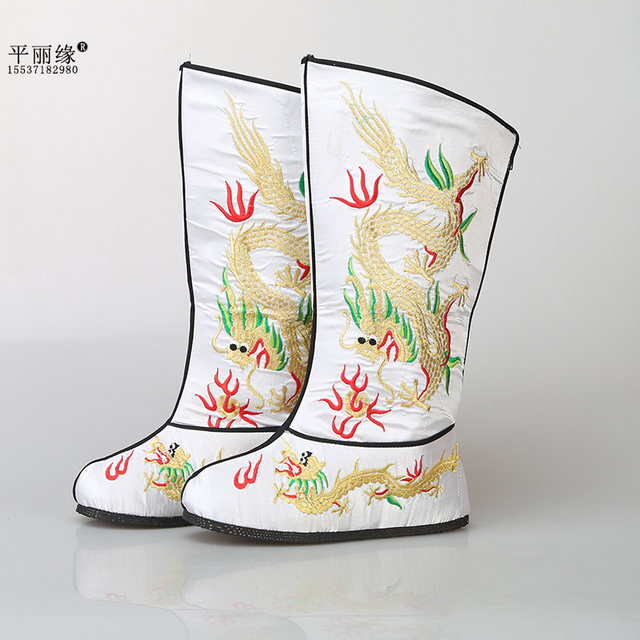 Drama opera face-changing boots emperor flat boots official boots