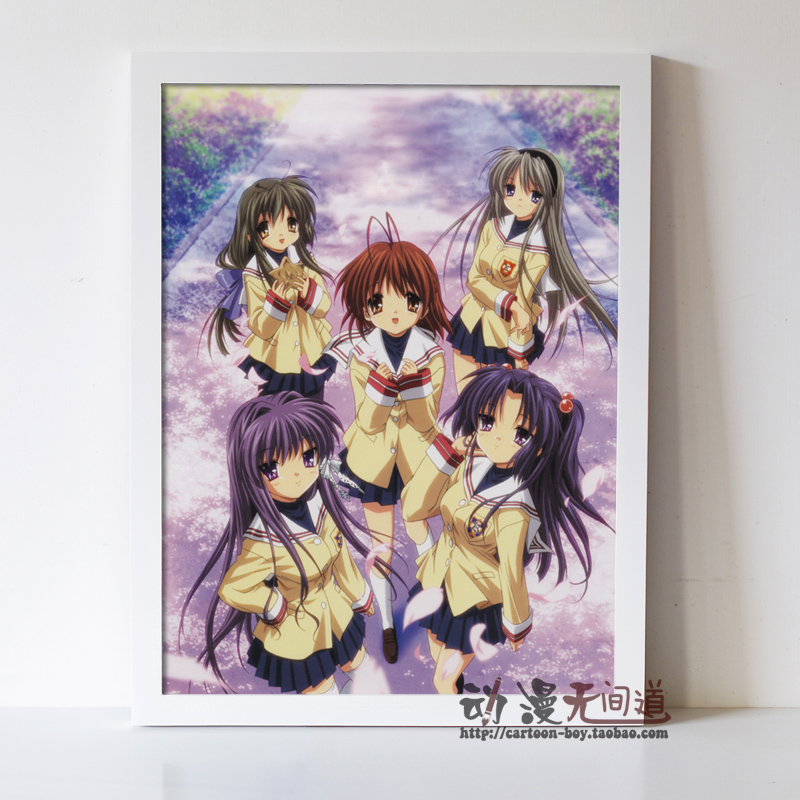 团子大家族 CLANNAD 古河渚 藤林杏 坂上智代 周边 海报壁画 挂画 - 图1