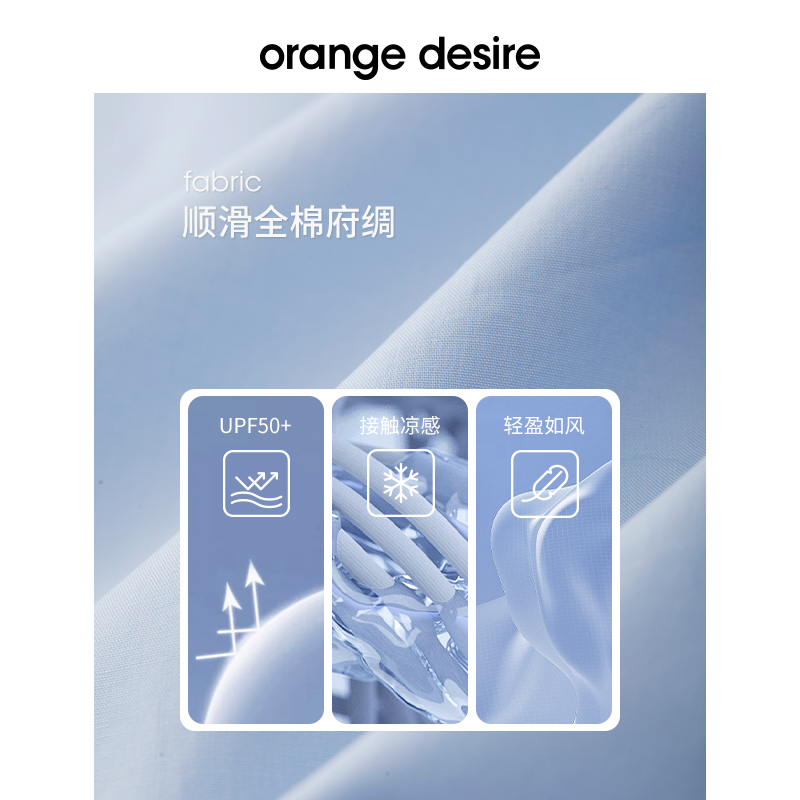 【现货O+光自由防晒套装立减20】orange desire防晒衬衫套装新款 - 图1