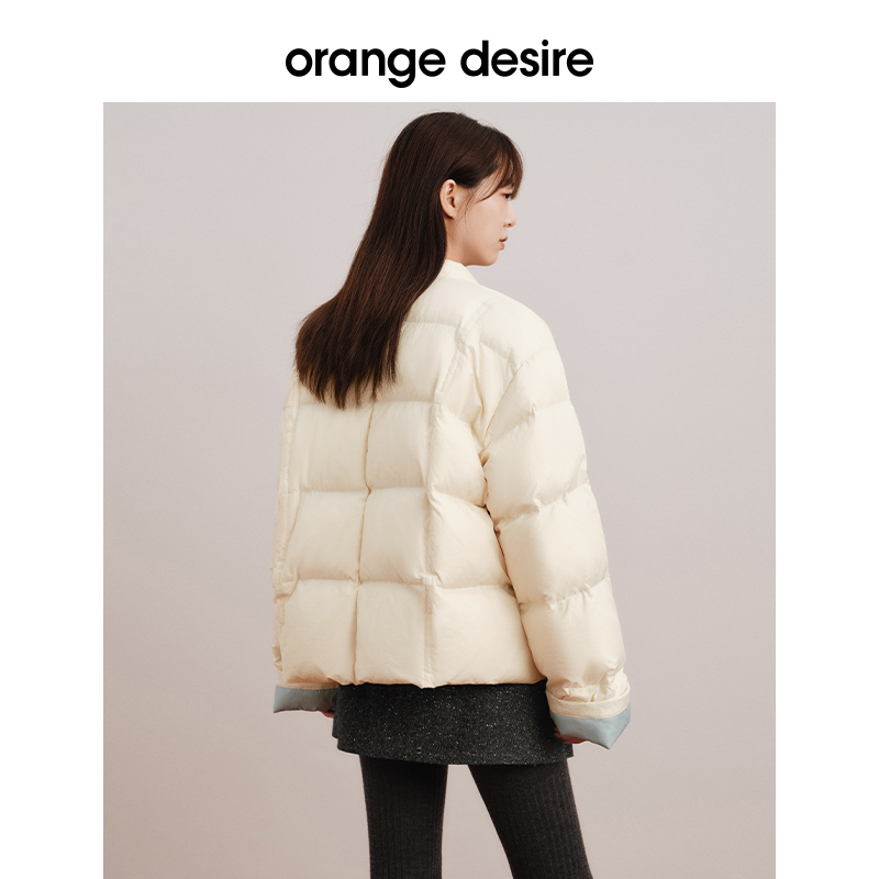 【轻云薄雾】orange desire新中式立领飘带羽绒2024冬季新款短款
