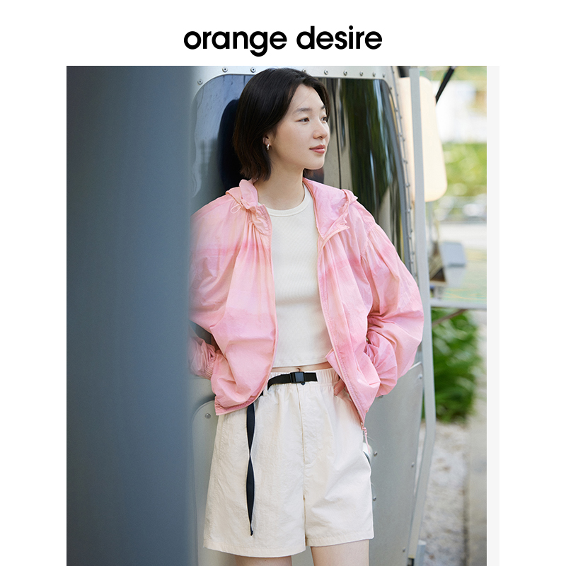 【现货O+光自由防晒】orange desire多巴胺晕染高倍防晒服2024新 - 图0