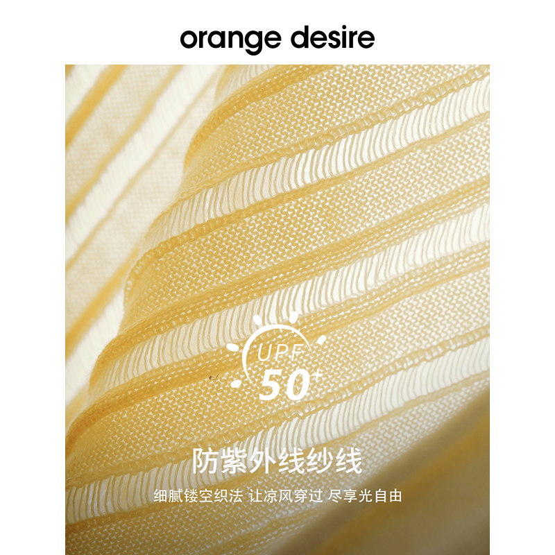 【O+防晒套装-立减30】orange desire慵懒V领防晒针织开衫2024夏 - 图1