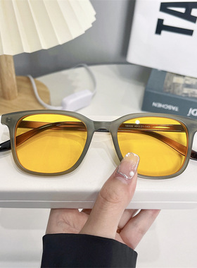 近视夜视眼镜男可加散光日夜两用开车墨镜防远光眩光灯定制偏光女