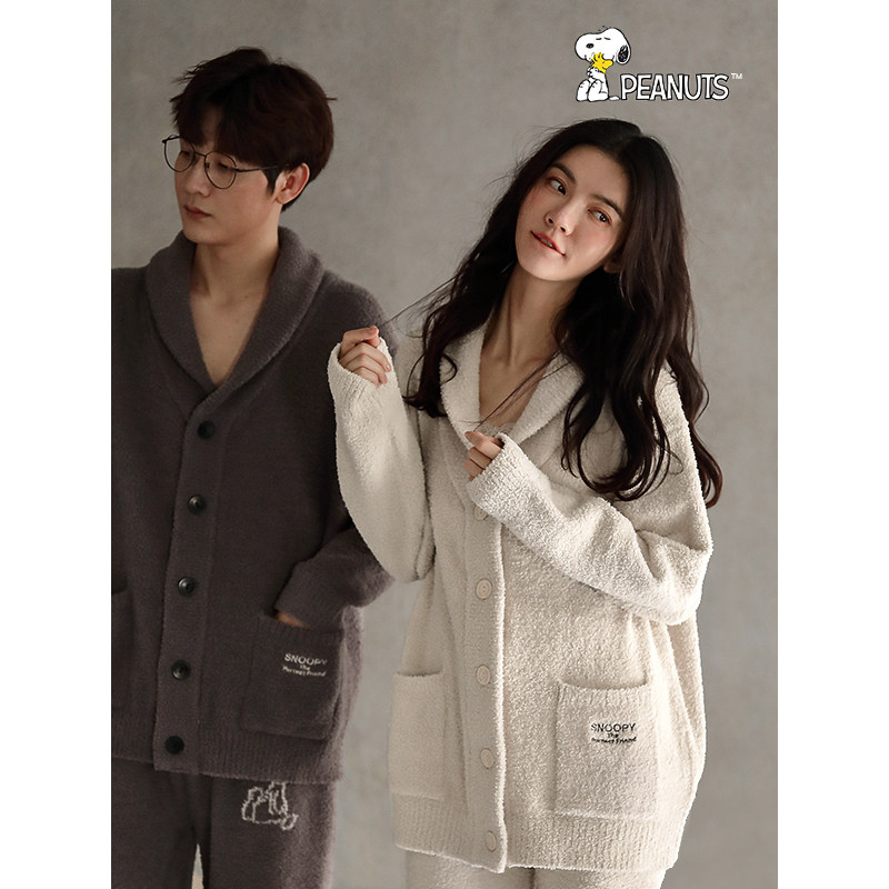 贝妍史努比情侣秋冬季可爱男士睡衣 贝妍睡衣/家居服套装