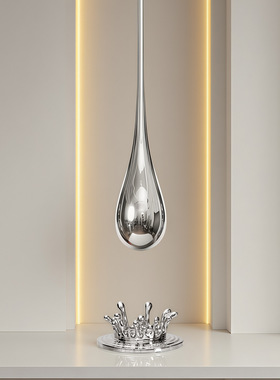 现代简约水滴雕塑玻璃钢客厅玄关电视柜悬挂装饰品摆件家居饰品