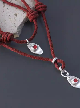 本命年红绳羊皮绳项链可调节