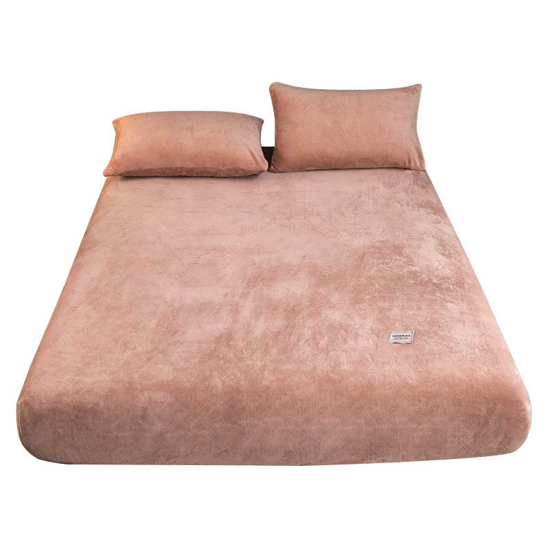 牛奶绒床笠单件珊瑚绒床罩加绒床垫套保护罩冬季防滑床单秋冬新款