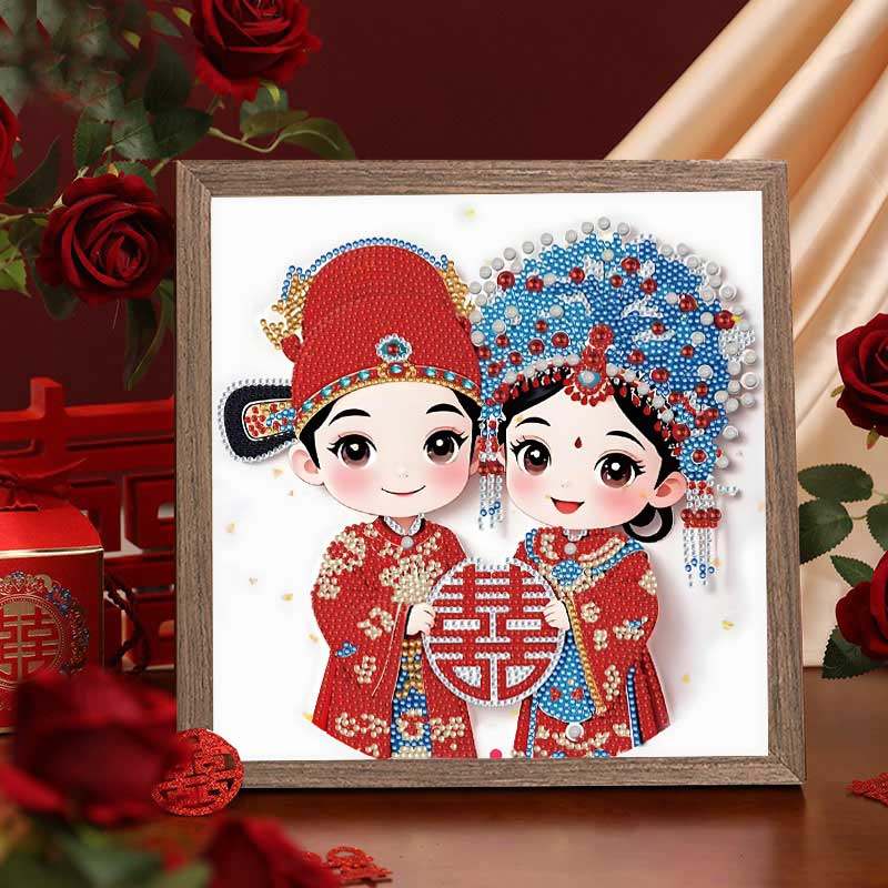 5D钻石绣喜字2025新款客厅送礼结婚婚礼粘钻手工diy摆台喜庆贴画,淘宝优惠券,粉丝福利购,淘宝优惠卷