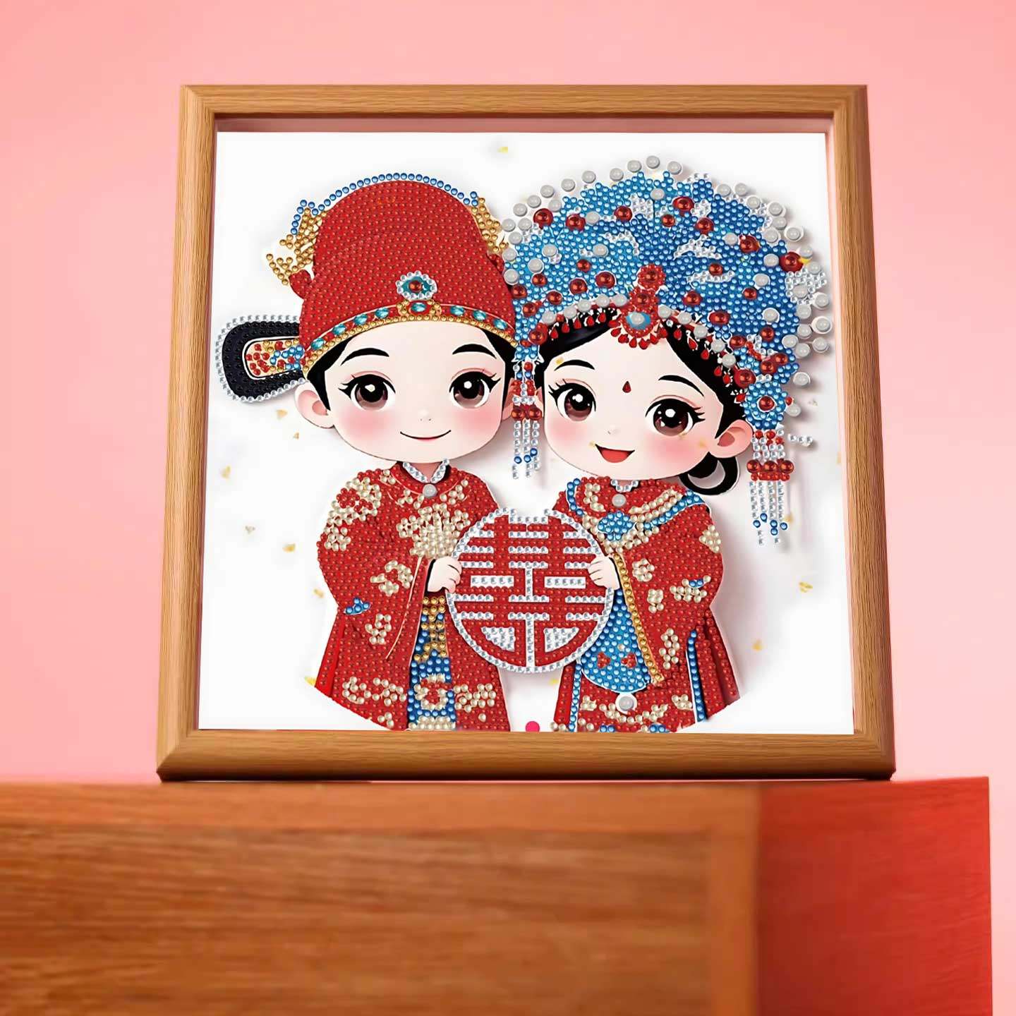 5D钻石绣喜字2025新款客厅送礼结婚婚礼粘钻手工diy摆台喜庆贴画,淘宝优惠券,粉丝福利购,淘宝优惠卷