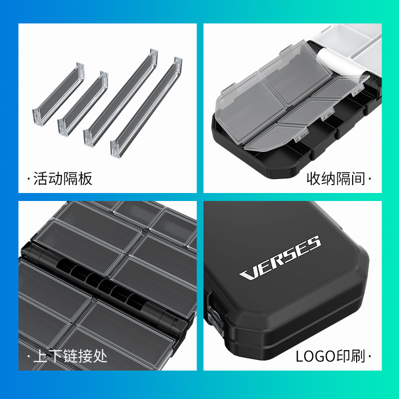 VS款 名邦路亚盒MEBAO多功能便携路亚饵盒配件盒鱼钩 - 图2