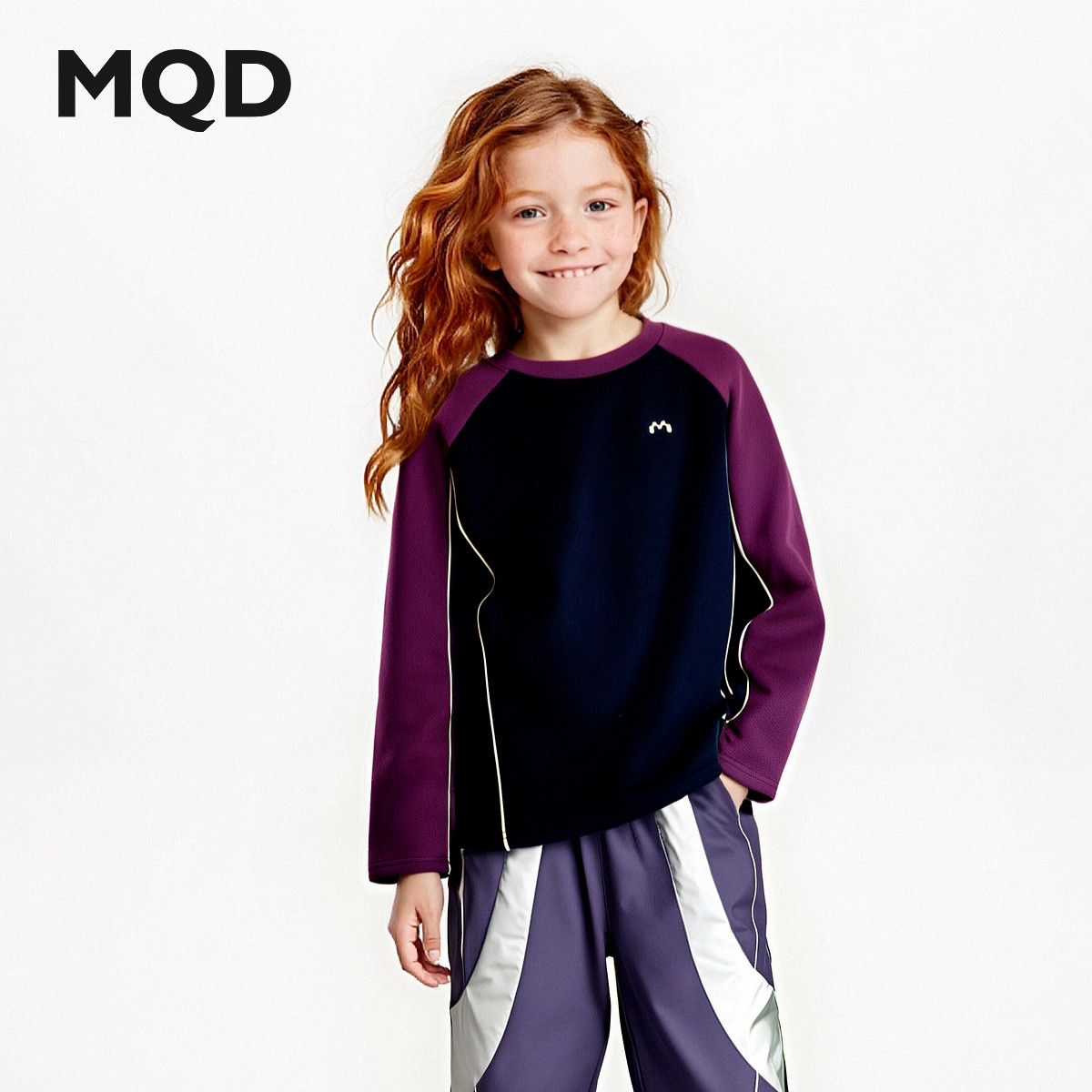 【蓄暖】MQD童装儿童德绒打底衫2025秋冬新款男女童撞色长袖T恤,淘宝优惠券,粉丝福利购,淘宝优惠卷