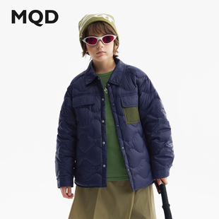 MQD男童翻领三防羽绒服2025冬季新款