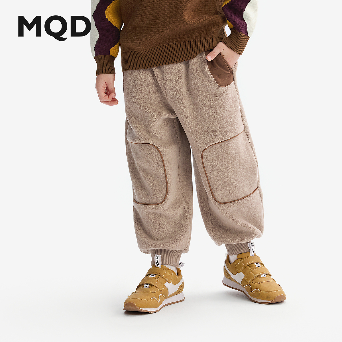 [VIP]MQD童装男童加厚奥粒绒运动裤2025冬装新款儿童长裤大童保暖 - 图0