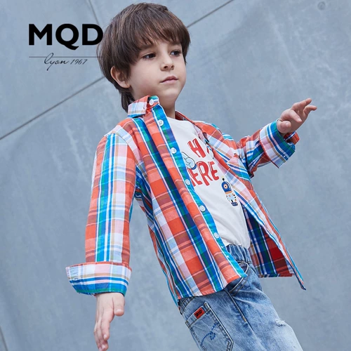 MQD Летняя одежда, осенняя детская рубашка, подходит для подростков, в корейском стиле