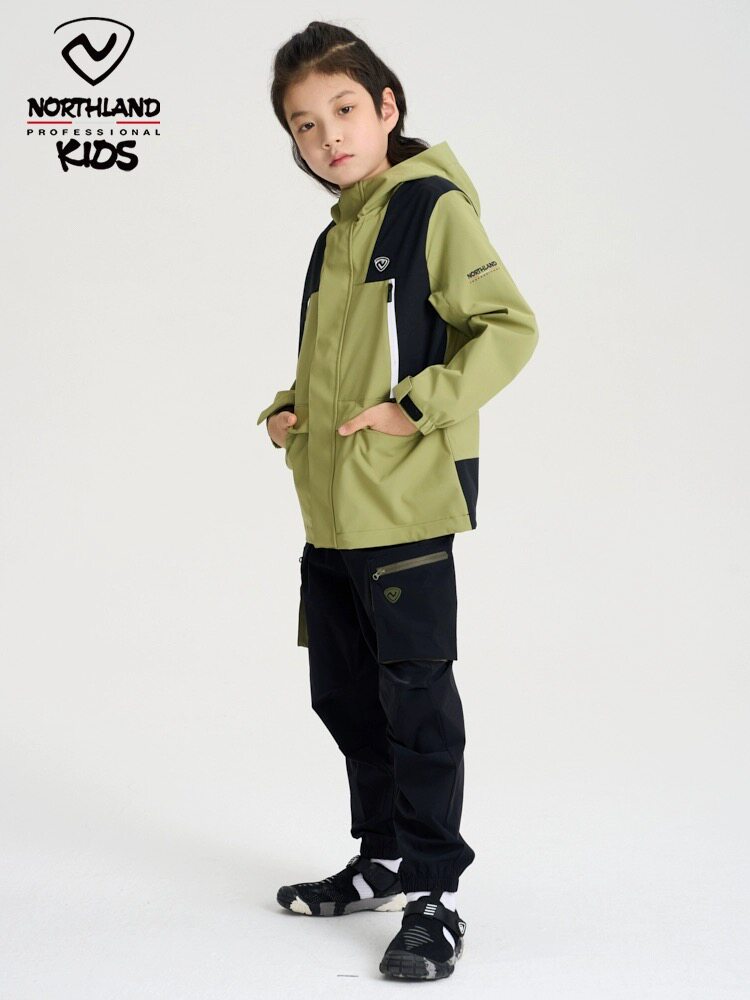 NORTHLAND儿童单层冲锋衣春季新品防风防水时尚运动户外衣 - 图2