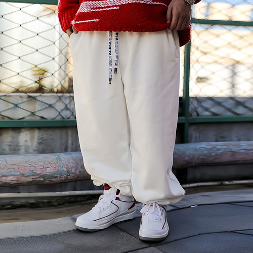 Acusa Hiphop嘻哈街舞说唱运动卫裤街头宽松肥大加绒厚休闲裤长裤 - 图2
