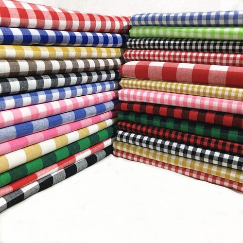 纯棉格子服装布料黑白红白红黑小方格衬衣桌布窗帘布手工diy面料 - 图2