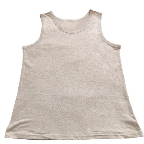 男士100%汉麻背心 纯色舒适宽松吸汗透气 学生爸爸爷爷老人内衣 - 图3