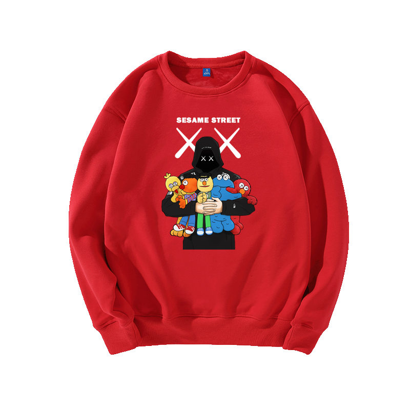 欧美潮牌kaws芝麻街卡通ins卫衣 沃纶物语服饰卫衣