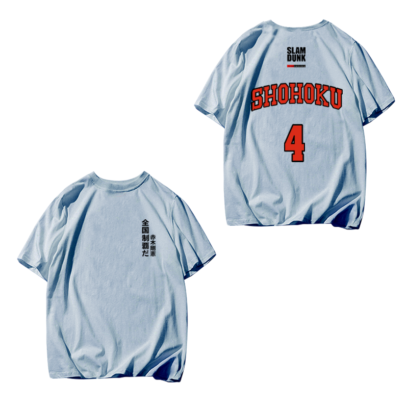 灌篮高手湘北五虎运动纯棉短袖 沃纶物语服饰T恤