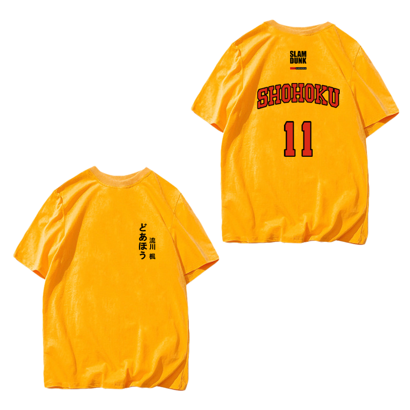 灌篮高手湘北五虎运动纯棉短袖 沃纶物语服饰T恤