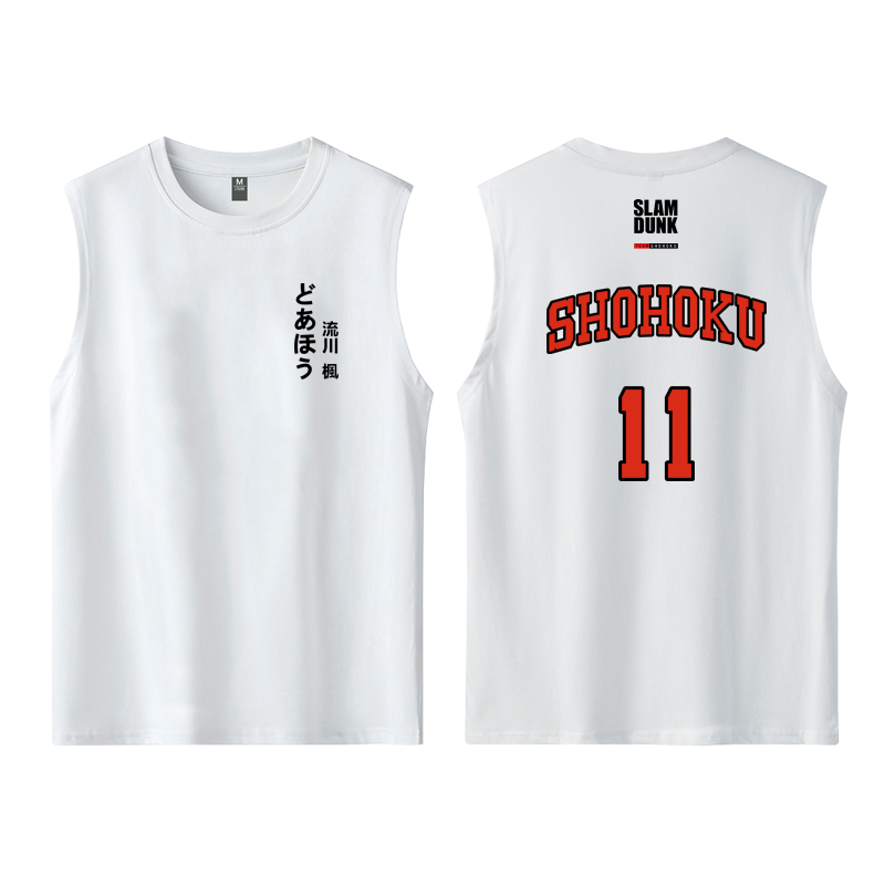 灌篮高手湘北五虎可定制纯棉男t恤 沃纶物语服饰T恤