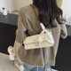High-end textured small bag for women 2026 new fashion French armpit bag popular baguette single shoulder portable small square bag