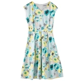 Элитное элегантное летнее платье, юбка, приталенный корсет, большой размер, V-образный вырез, А-силуэт