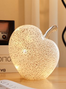 桃心苹果氛围灯琉璃云海贝壳摆件卧室情调浪漫情侣情趣床头小夜灯