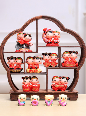 新娘装饰品喜庆小娃娃结婚礼物